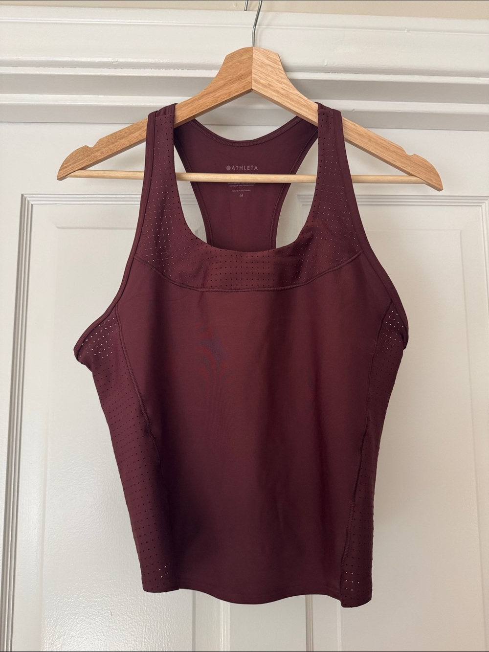 Athleta Deep Maroon Perforated Racerback Tank